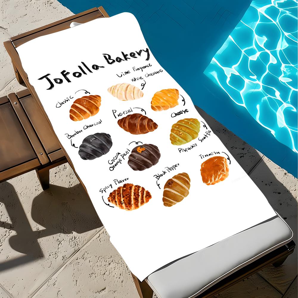 Art Bread Cute Towel Towel Soft Pool Gift For Travel Gym Shower Cool Camping Quick Dry Sports  Large Beach Towel
