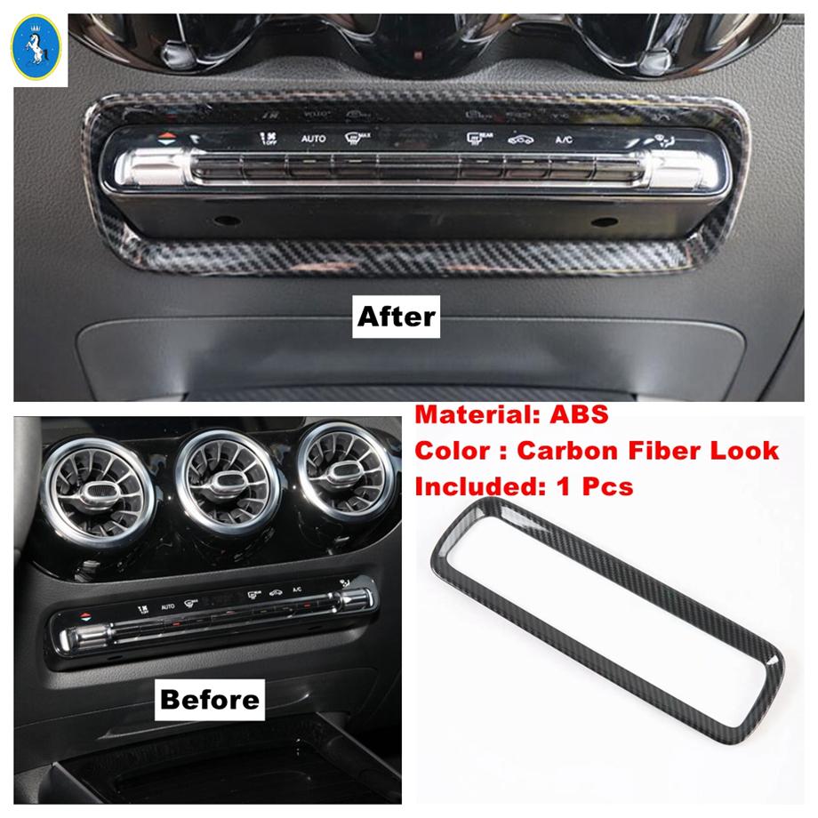 Lift Button Air AC Vent Gear Box Panel Cover Trim For Mercedes-Benz GLA 220 H247 - 2024 ABS Carbon Fiber Look Accessories