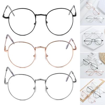 New Fashion Oversized Vision Care Metal Optical Glasses Round Glasses Eyeglasses Frame Spectacles