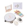 Montessori Wooden Musical Instruments Set Wood Tambourine Xylophone Maracas Wind Chime Early Music Education Toy for