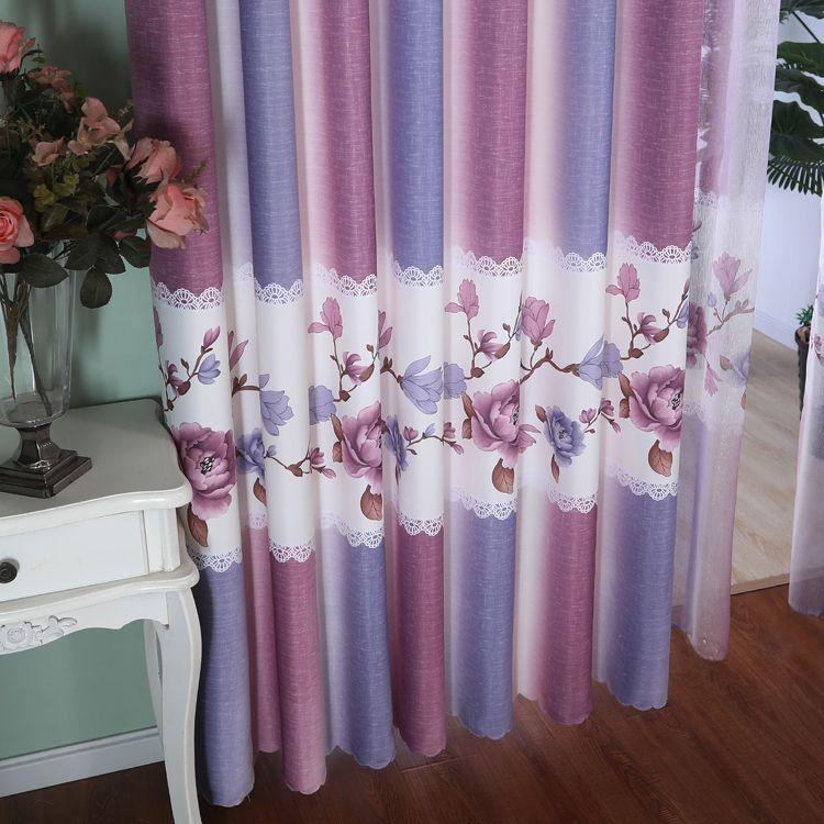 Ready Made Curtains Rose Wedding for Living Room Blackout Sided Print Elegant Romantic Floral Design Door Window Treatment