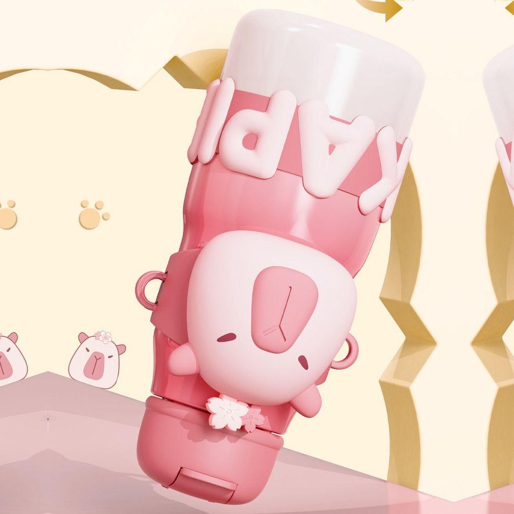 640/600/550ML Large Capacity Vacuum Flasks Capybara Thermal Mug Water Bottle  for Boys and Girls