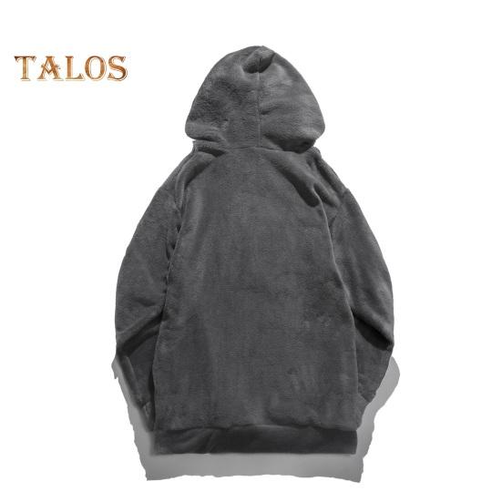 Herren Kapuzenpullover Herbst Winter Einfarbig Kordelzug Lange Ärmel Dicker Plüsch Mit Kapuze Locker Alltagskleidung Lässiges Sportoberteil