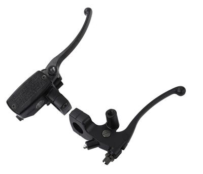 Master Cylinder Brake Clutch Lever Set 25mm Motorcycle Handlebar Aluminum Alloy Universal Fit for Drag Black/Silver Shadow, Magna, Steed, Star, Etc.
