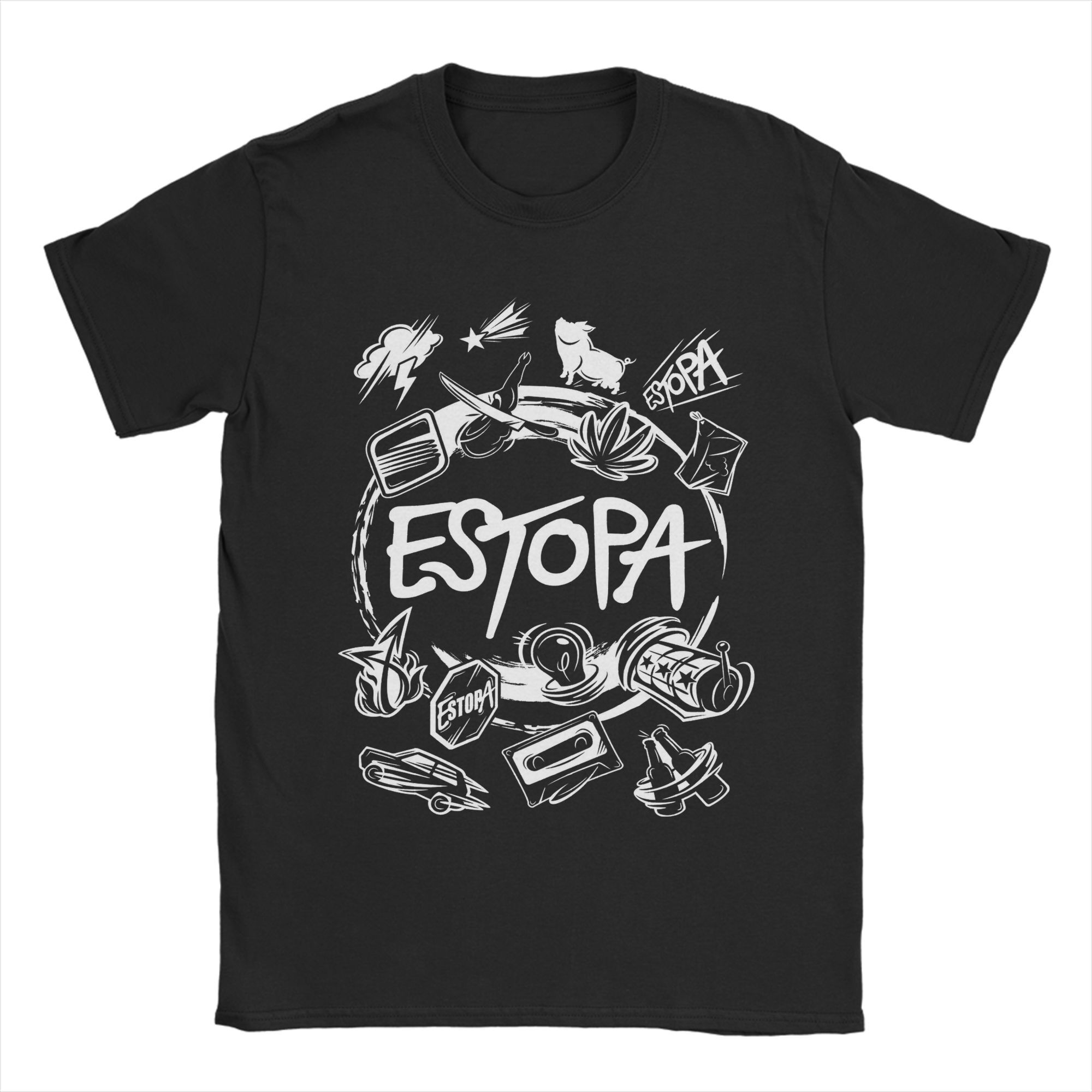 

2026 Summer New Style Estopar T Shirt HighQuality Comfortable and Casual Mens Roundneck Printed TShirt S
