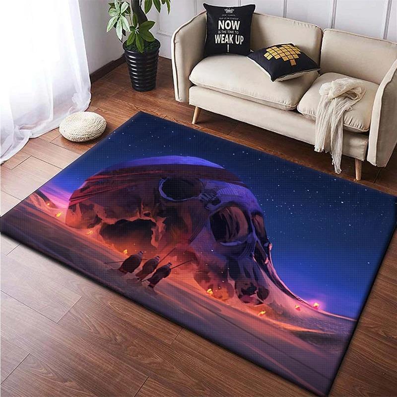 Skull Dark Gothic Print Carpet Creative Door Floor Mat Soft Doormat Non-slip Floor Mat Living Room Rug Home Decoration Washable