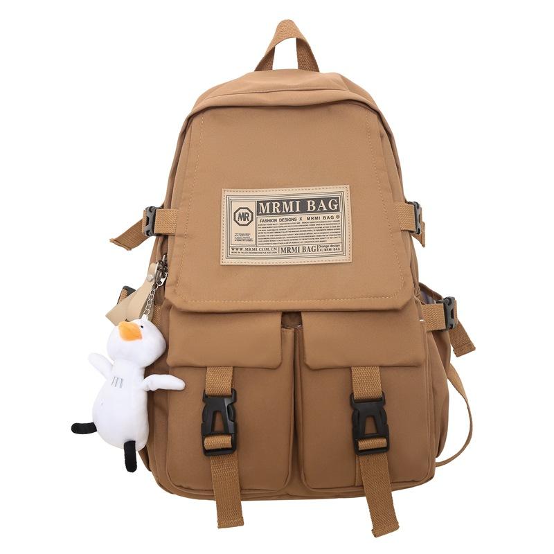 Stream Backpack Boys and Girls Large Capacity Casual Bag High Junior High School Student Burden Reduction Student Backpack