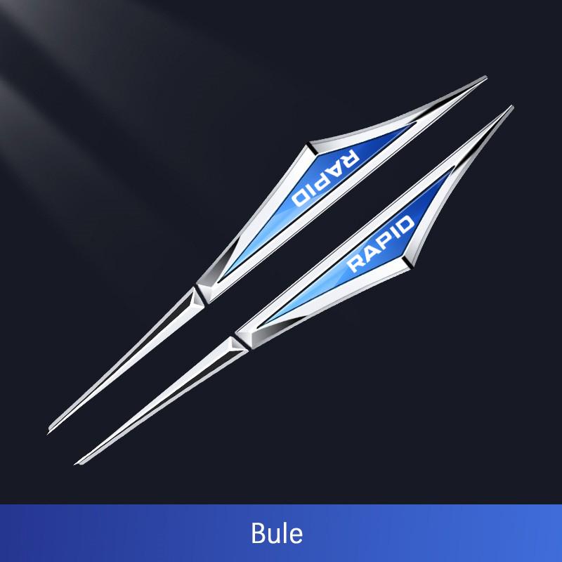 

2 шт. Наклейки на крыло боковой двери автомобиля, металлические наклейки для автомобиля, украшения для автомобиля, подходят для SKODA RAPID, аксессуары