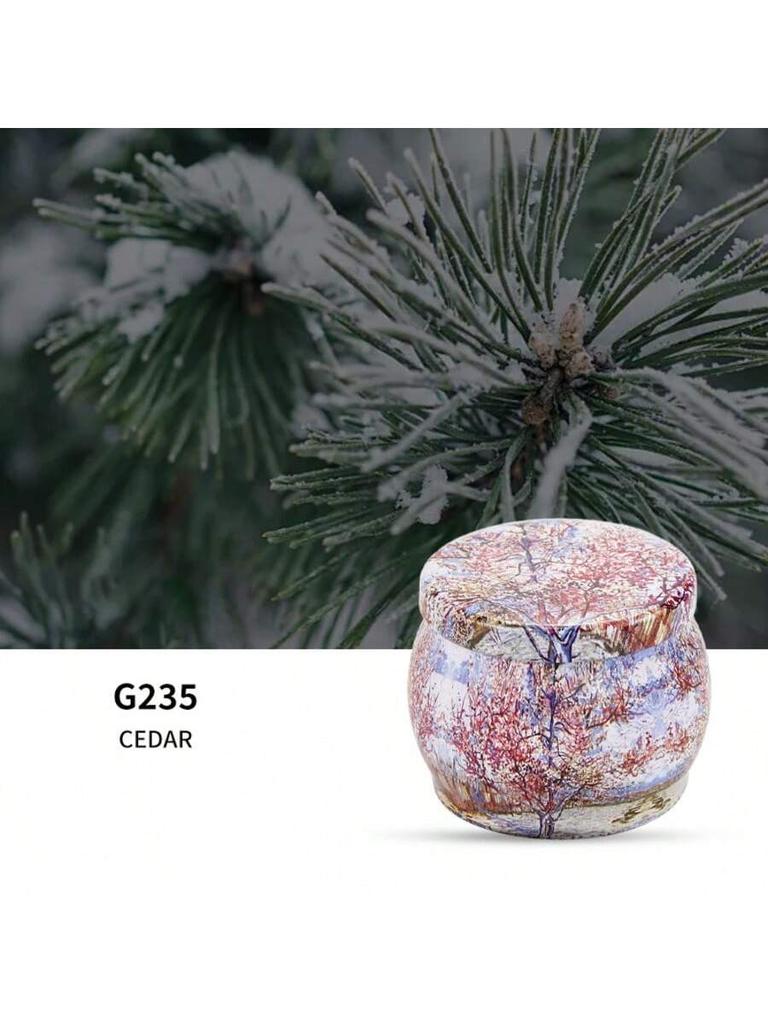 1pc Handmade DIY Jarred Scented Candle, Home Bedroom Air Freshener Ornament, Ethnic Series, Plant Fragrance