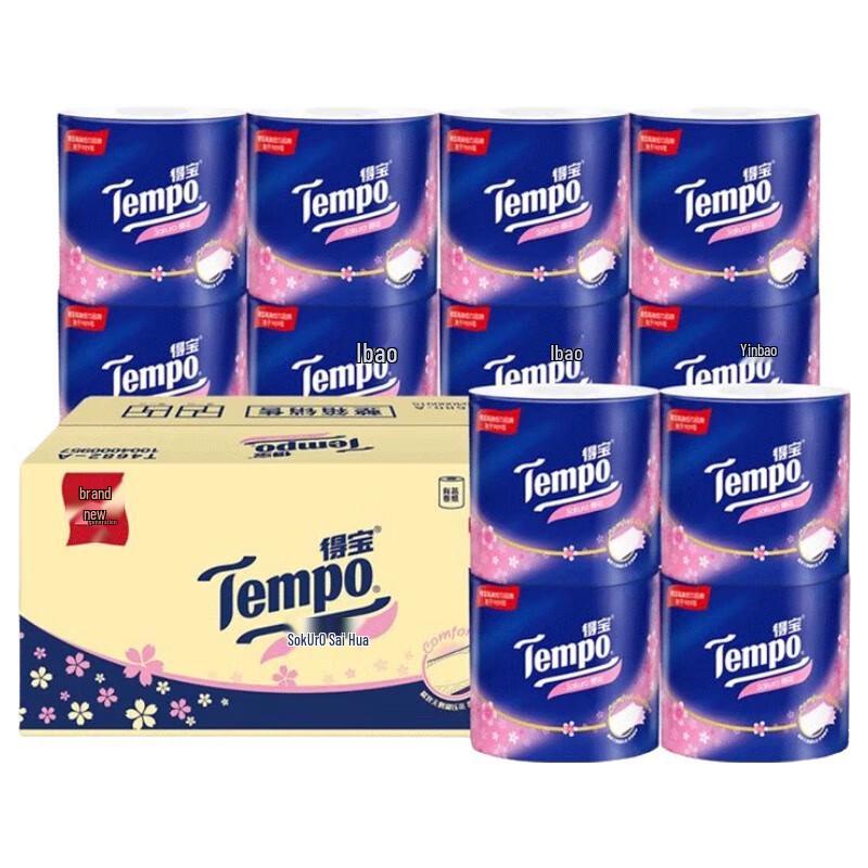 Tempo 4-Ply Toilet Paper Rolls, Cherry Blossom Scent