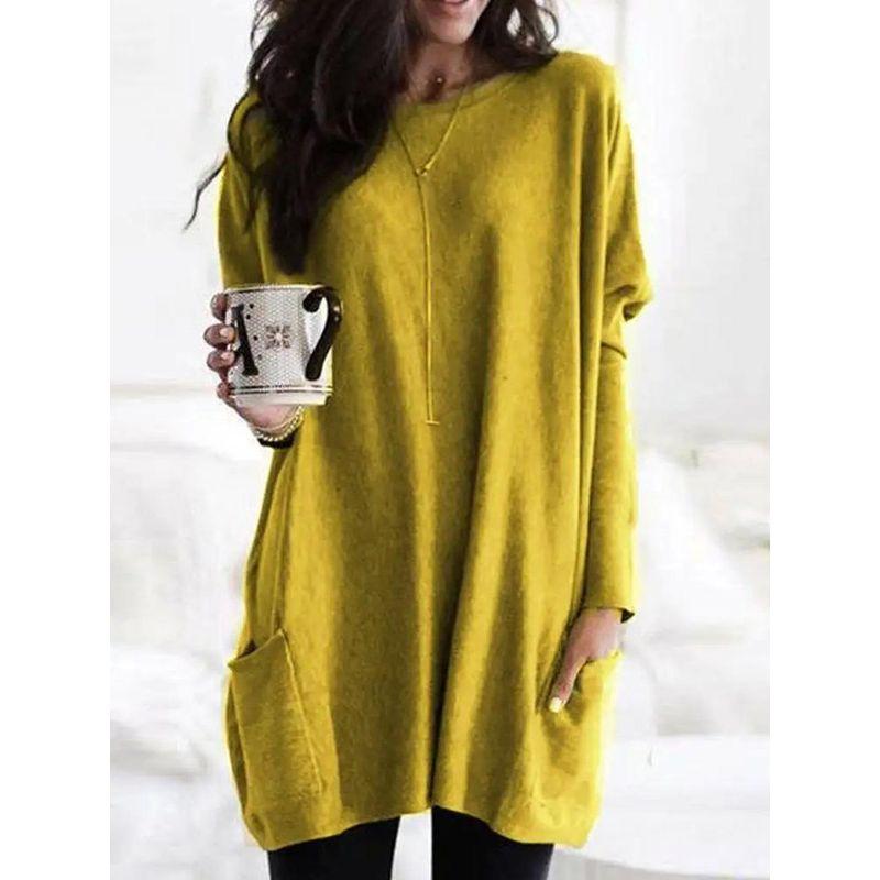 Long Sleeve Casual Pocket Pocket T-shirt T-shirt Top Long sleeve Casual Pocket T-shirt Top Women