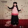 Girls' New Chinese Style Gradient Lamb Wool Vest