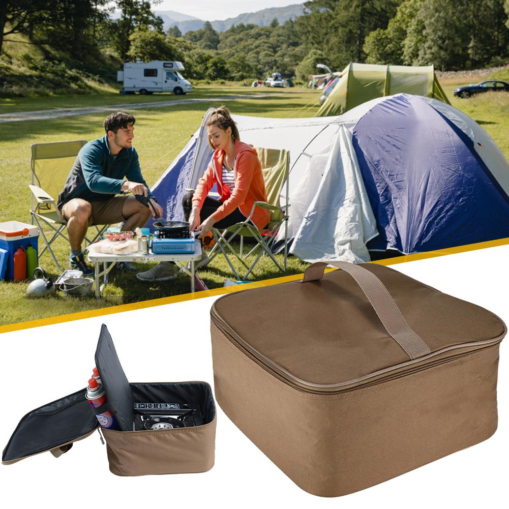 Camping Supply Storage Handbag Oxford Cloth Gas Stove Canister Pot Carry Bags Wear Resistant for Outdoor Camping Picnic