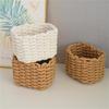 Handwoven Cotton Rope Makeup Holder Decorative Desktop Storage Basket Multipurpose Bedroom Organizer for Cosmetics