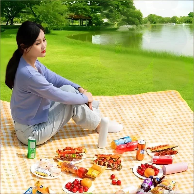 Beach Mat Waterproof Picnic Outdoor Sleeping Pad 2 Person Large Foldable Lightweight Sandproof For Camping and Hiking