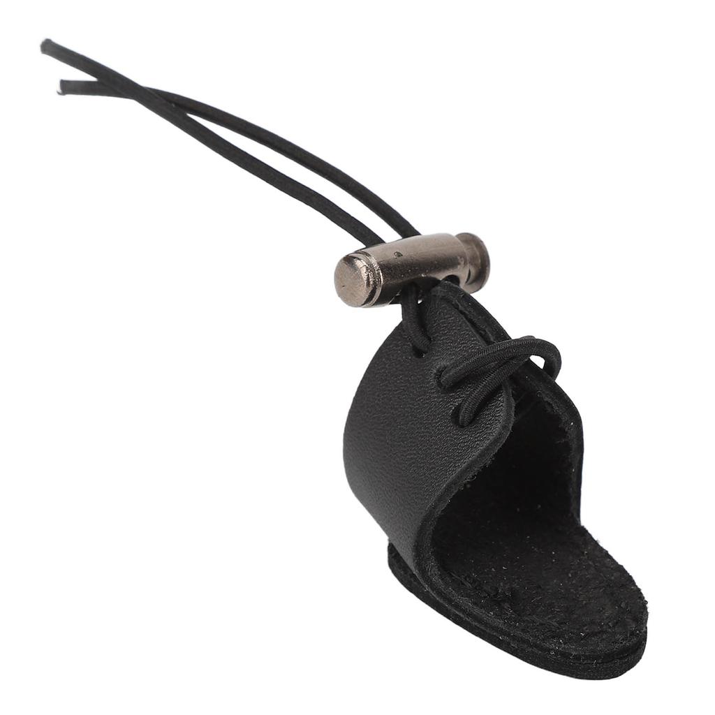 Archery Finger Guard Cowhide Mini Reduce Pain Adjustable Elastic Finger Tab for 20 To 50lb Bow