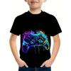 Casual Game Style Kids T-Shirt, Boys' Top, Baby Summer Short Sleeve Comfortable Clothing