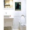 Vintage Metal Tin Sign Black Cat Wall Decor Retro Bathroom Bar Poster 12x8 Inch