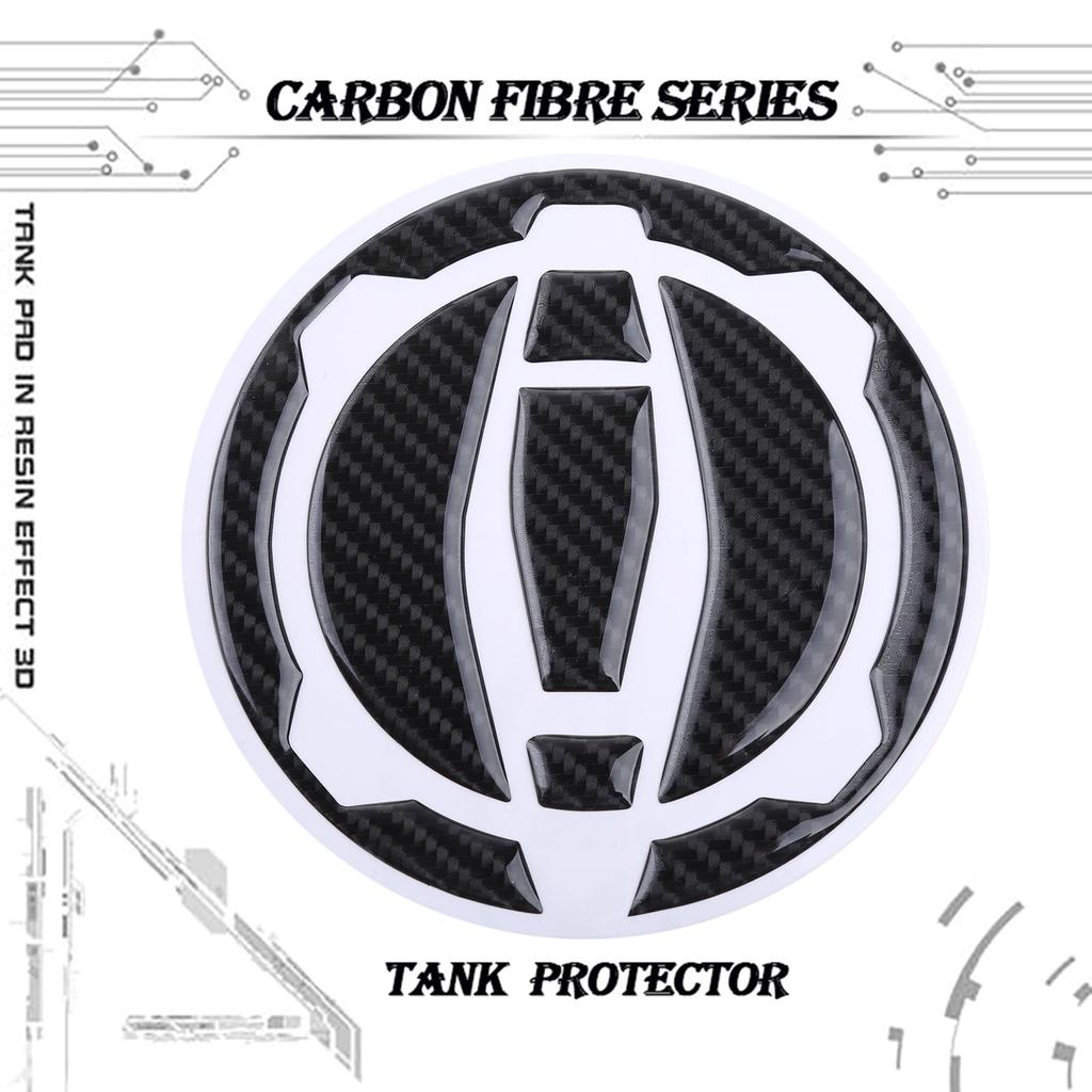 Carbon Fiber Motorcycle Gas for Tank Caps Pad Cover Sticker Decals Diameter 12cm/4.72-inch for Z900 Z400 Ninja 400 Ninja