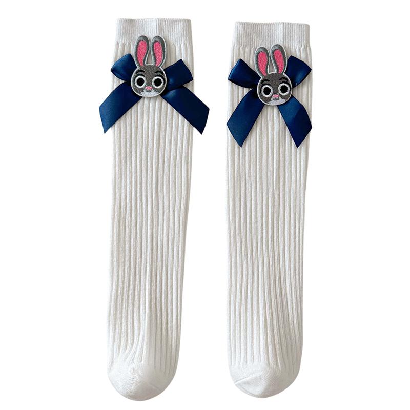 1Pair Cute Cartoon Judy Officer Rabbit Stockings Thin College Style Girls Calf Socks