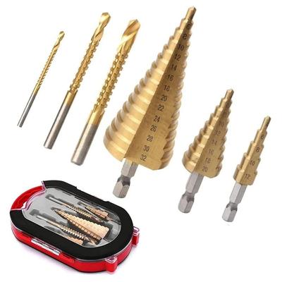 6/7Pcs 4-12mm 4-20mm 4-32mm Drilling Tool Anti Rust Quick Change Bits Set  Metal Drilling