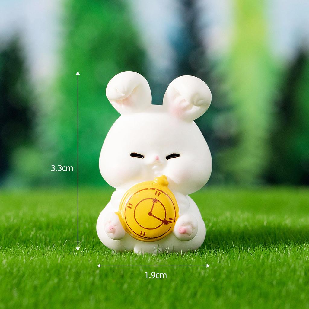 Enchanting Fairy Forest Bunny Resin Figurine Creative Tabletop Home Decor Accessory