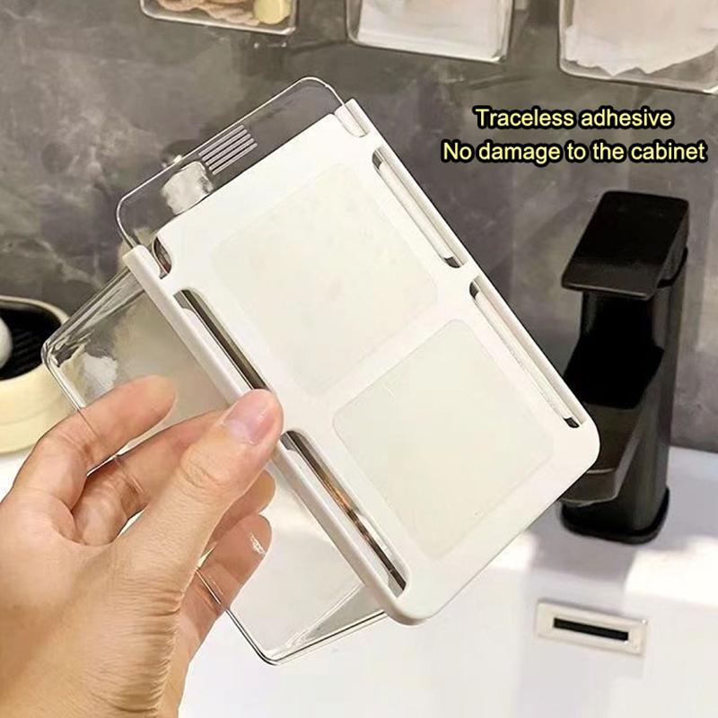 2 Pcs Transparent Desk Drawer Organizers Box Makeup Organizer Clear Plastic Storage Box Cosmetic Cotton Pads Cosmetic Desk