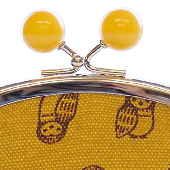 Animal Purse Gusset and Owl [Maeda Senko] [Goshiki Hanpu-do Series] 3.5-inch (with Beads) 333-30003-003