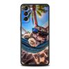 Custodia per Telefono Palma da Cocco per Samsung Galaxy S24 S23 S22 S20 Ultra S21 FE 5G S10 S9 Plus S10E S8 Cover Morbida