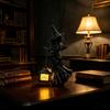 Witches Lamp Gothics Decors,Witches Table Lamp with LED Lantern,Unique Night Lights for Bedroom Desk Halloween Home Decors