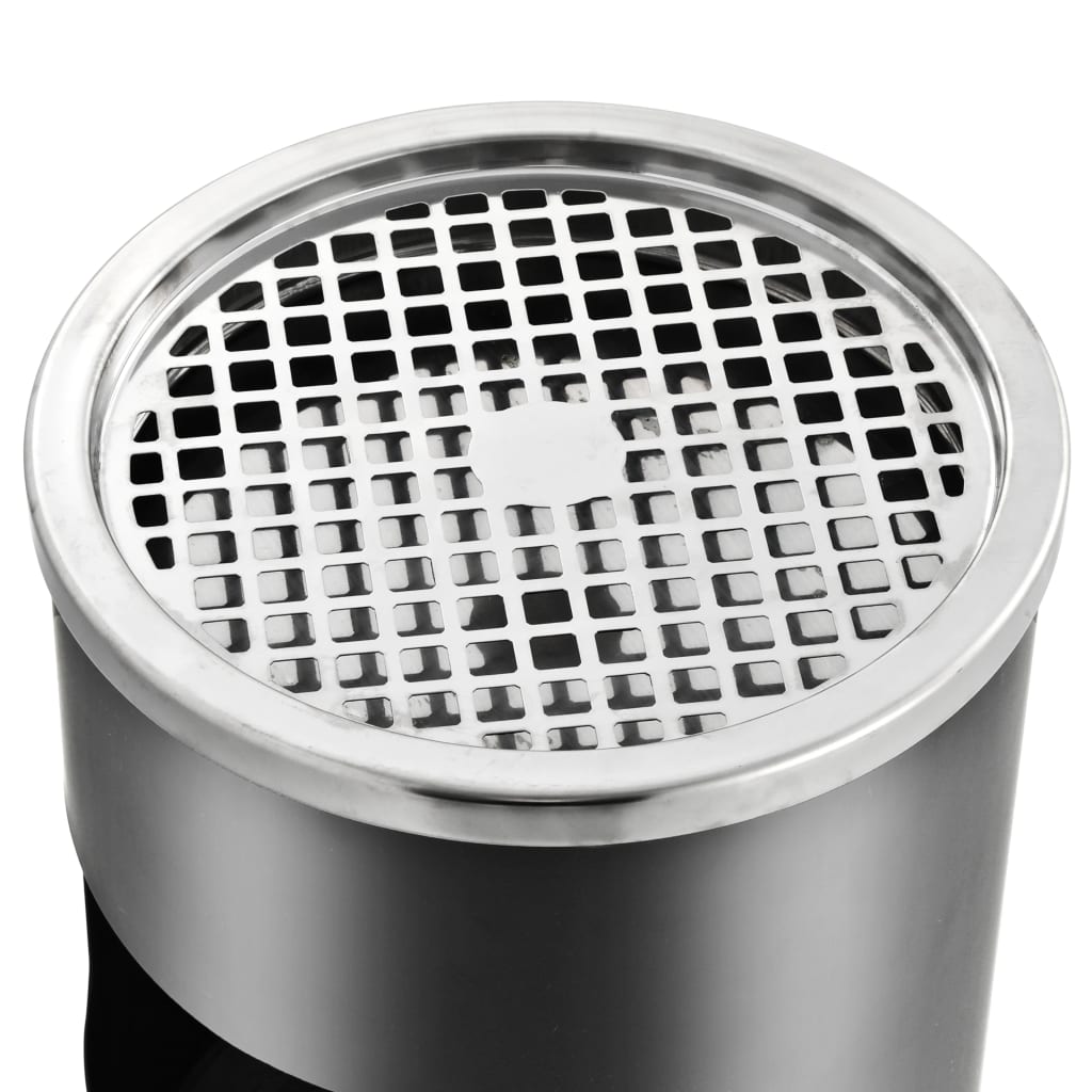 Floor standing ashtray bin 30 L steel gray