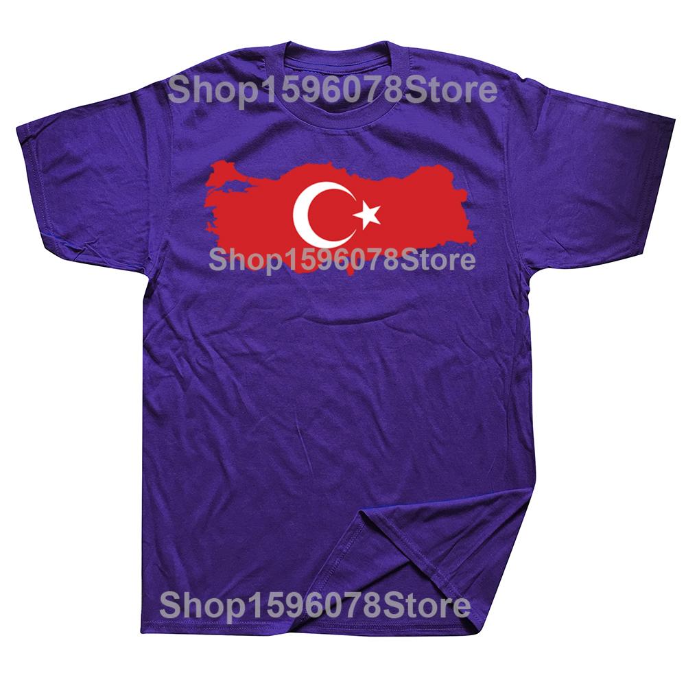 Lustige Türkei Türkische Türkei Flagge Grafik T-Shirts Herren Damenmode Freizeit T-Shirt 100% Baumwolle Locker Übergroßes T-Shirt