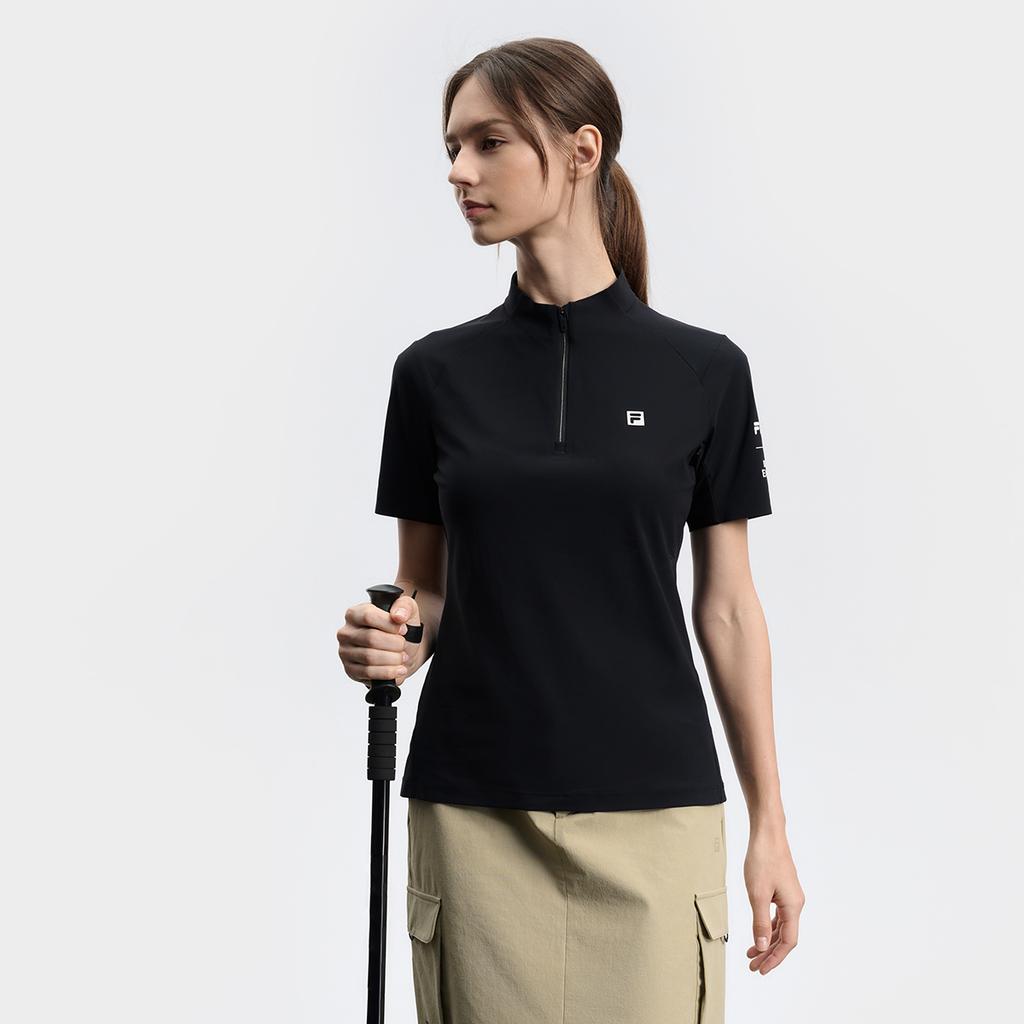 New FILA X BBC EARTH Athletics T Shirt Women's Pitch Black A11W437103FBK