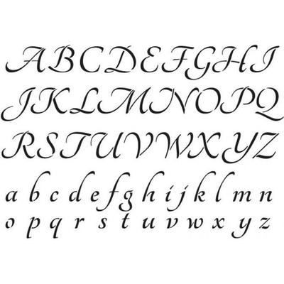 A4 Stencil - Artemio - Alphabet - Flexible Plastic - 21 Cm X 29.7 Cm - Mixed