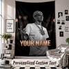 Wall Hanging Tapestry With Custom Name & Text, Central Cee Decorative Tapestry For Bedroom