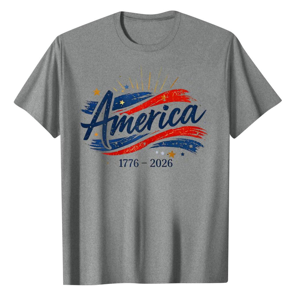 Unisex Round Neck Casual Digital Printed Short Sleeved T-shirt Top