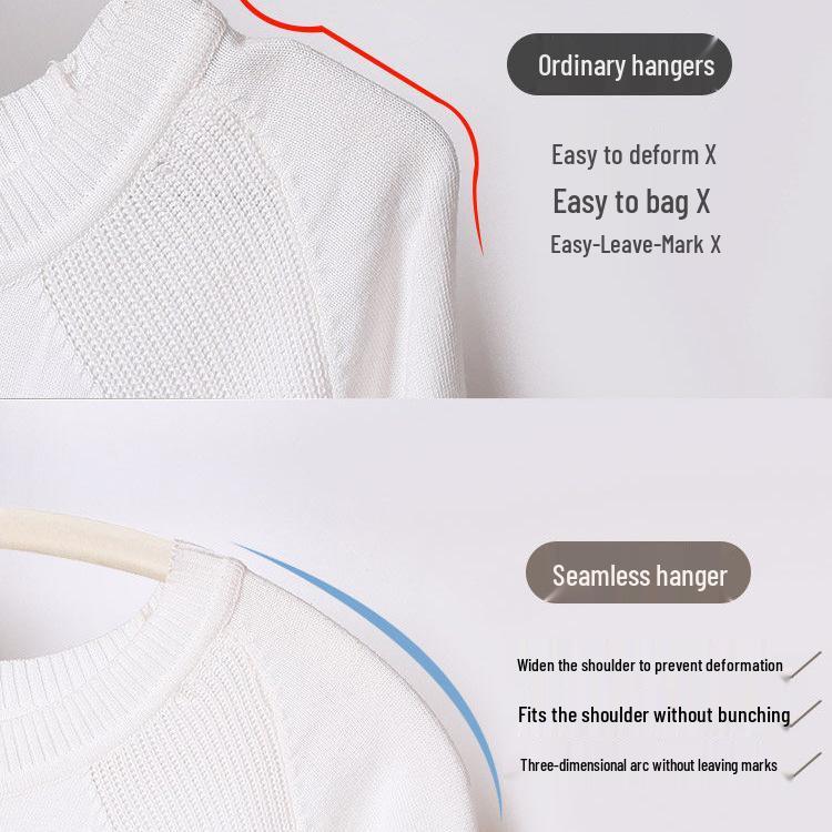 Ultra-Thin Non-Slip Flocked Clothes Hanger for Adults