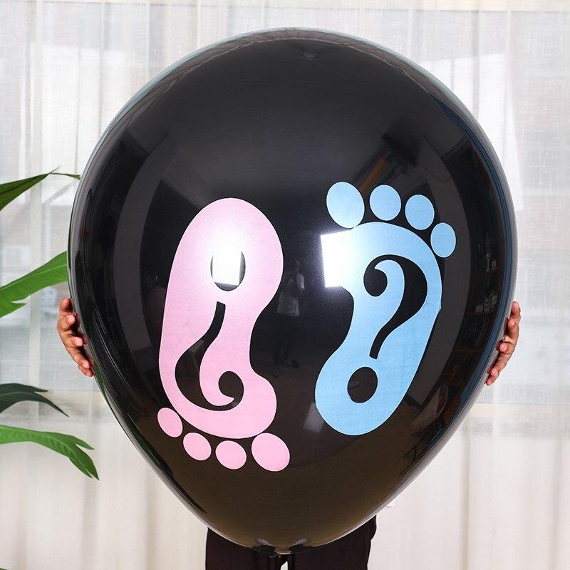 1 Set Party Decoration Balloon Boy Or Girl Gender Reveal Black Latex Balloon Confetti Ballons Birthday Gender Reveal