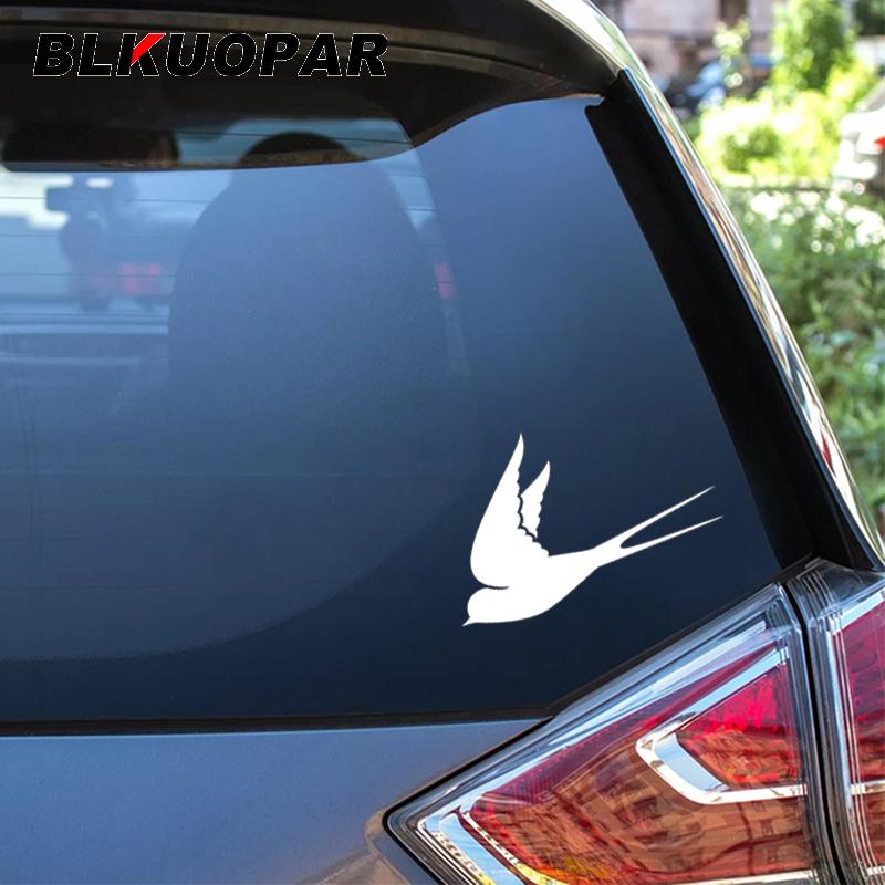 BLKUOPAR for Flying Swallow Silhouette Car Stickers Simple Sunscreen Decals Fashionable Windshield Vehicle Decor Car Label