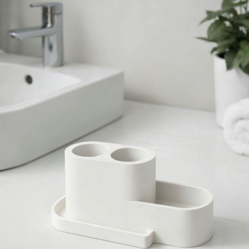 Multi-Purpose Toothbrush Holder, Detachable Bathroom Toiletries Storage Organizer, Toothbrush & Toothpaste Organizer