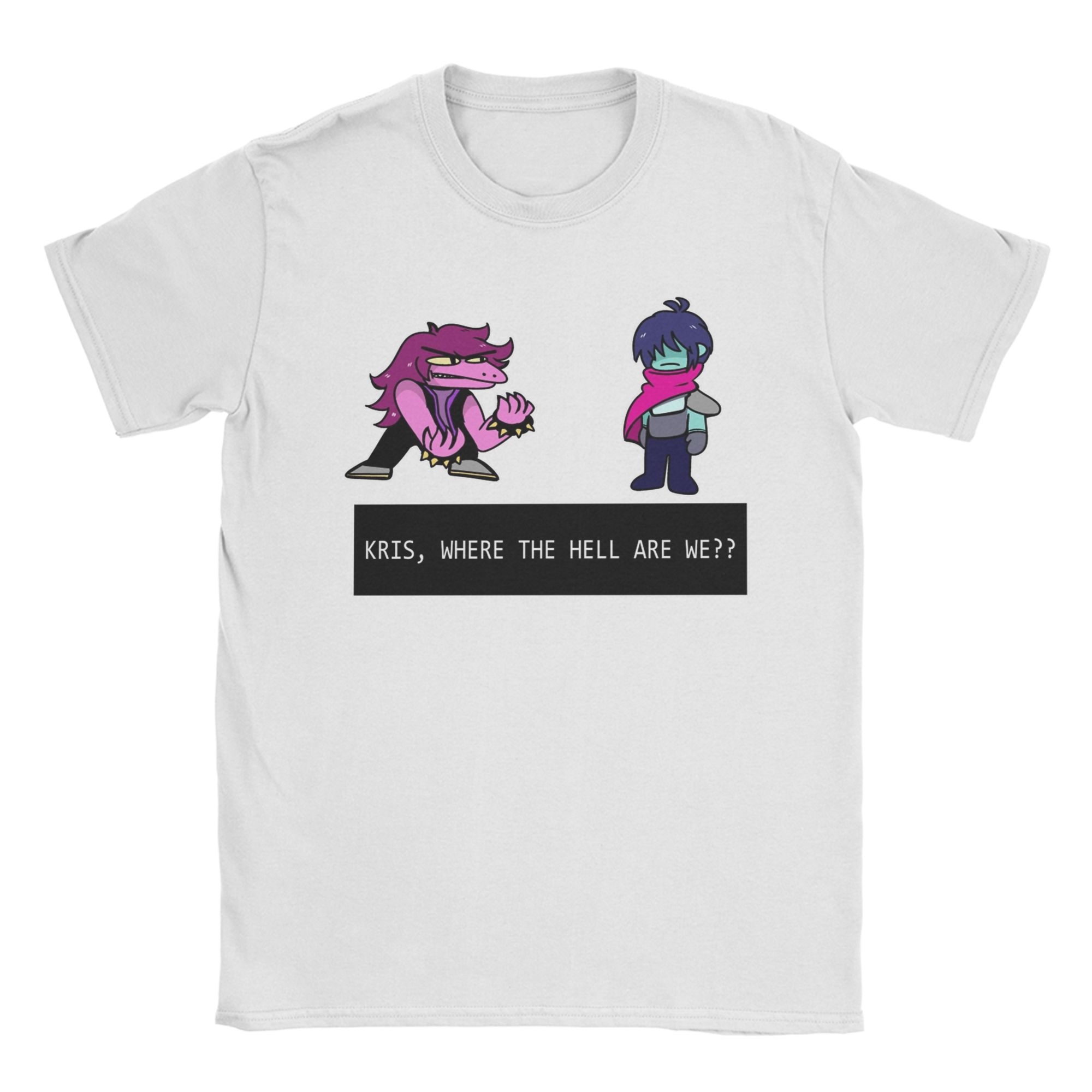 

Deltarune КРИС ГДЕ МЫ Футболка для Мужчин Женщин Идея Подарка Футболки Хлопковая Одежда S