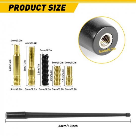 13" Car Antenna W/ Screw Universal For Most Vehicles Exterior Car Accessories T