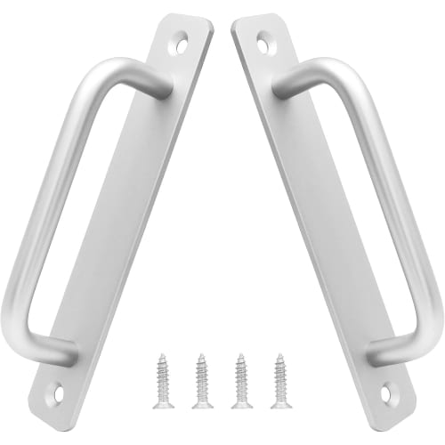 HOOWDAMY 2-Pack Aluminum Alloy Handles, Metal Door Handles, Cupboard Pull Handles, Interior Bathroom Handles, Sliding Door Opening and Closing Assista