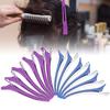 12pcs Makeup Duckbill Hair Clip Hairdressing Partition Sectioning Clips (Blue Purple)
