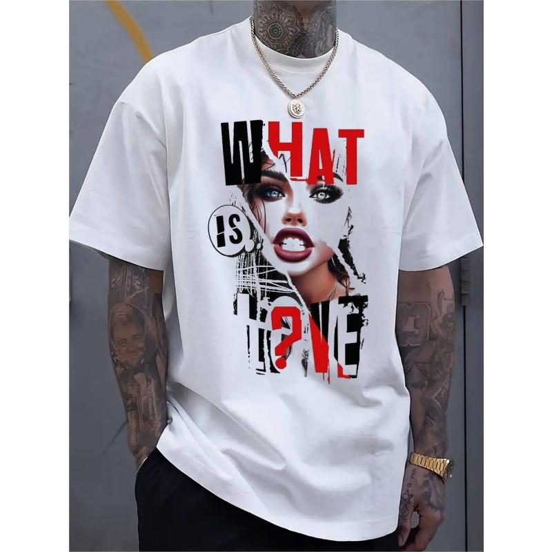 

European sizes Men s Casual Sportswear Short-sleeved Shirt, Trendy 2D Printed Pattern, Stretchy and Comfortable, Suitable for Sports 4XL білий