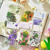 40Pcs Fresh Flowers Plants Stickers DIY Decoration PET Waterproof Stickers for Planners Scrapbooking Laptops