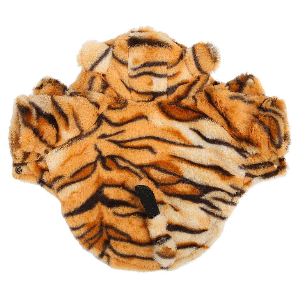 Halloween Dog Hoodie Tiger Grain Soft Comfortable Polyester Autumn Winter Warm Pet Clothes for