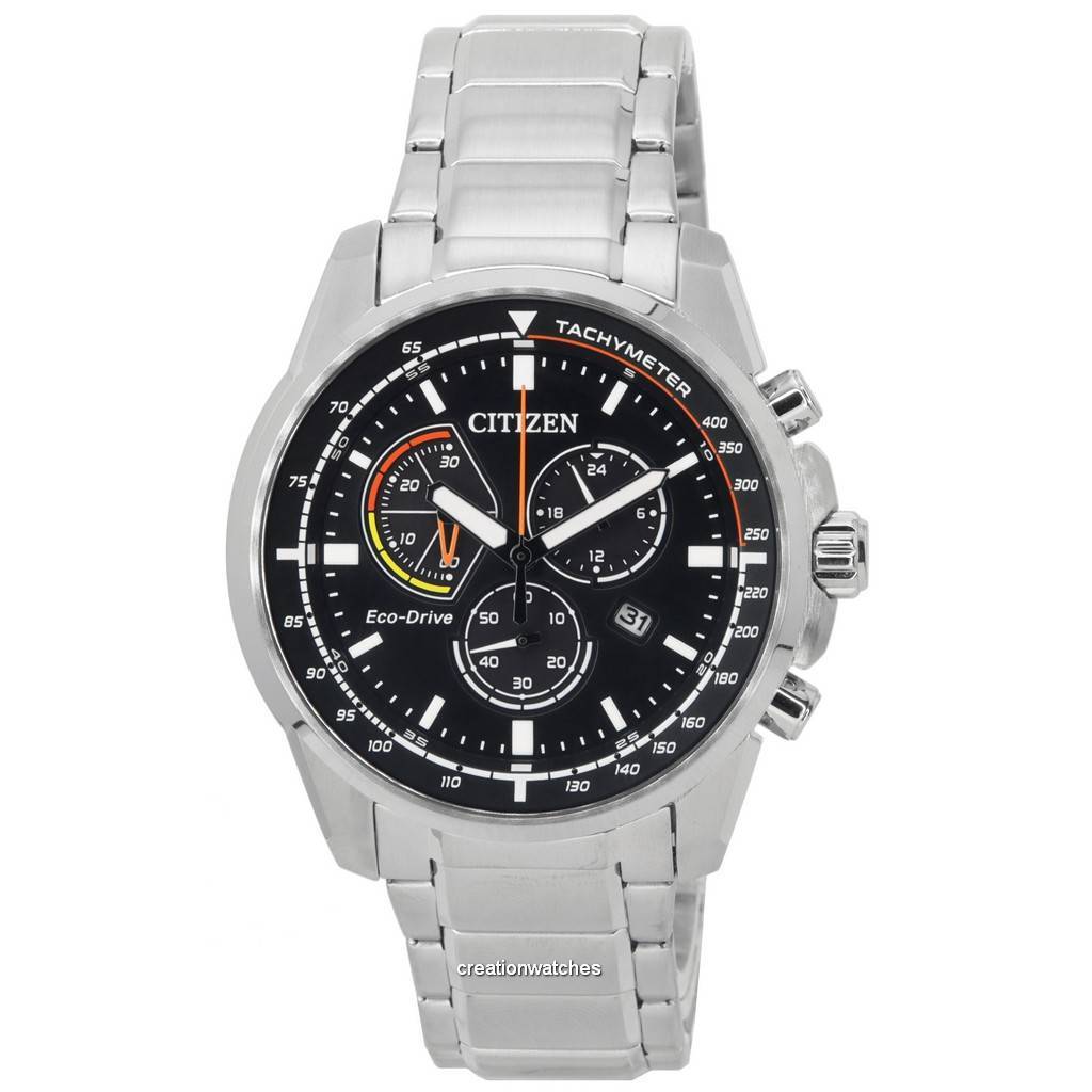 

Citizen Core Eco-Drive Chronograph Black Dial AT1190-87E 100M Мужские часы
