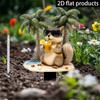 Fun squirrel, 2D flat acrylic, decoration, suitable for garden, lawn, potted plants, party, Christmas, Halloween
