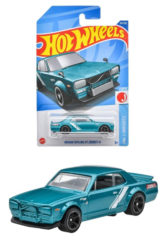 Hot Wheels Basic Car Nissan Skyline HT for Boys 3 and HHF46 2000GT-X [Ages Up]